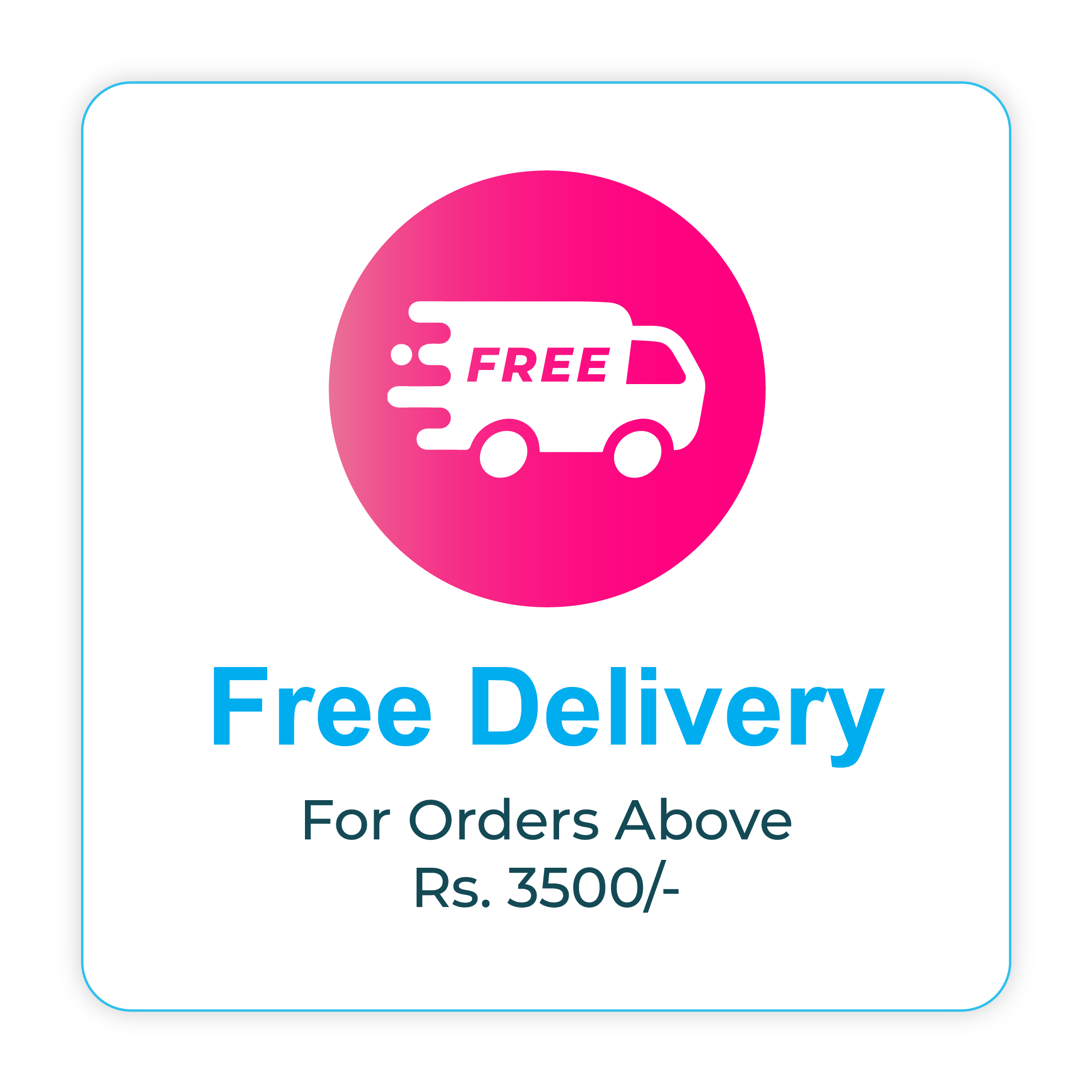 Free Delivery Icon - No Delivery Charges
